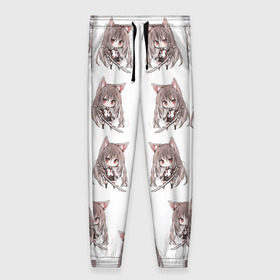 Женские брюки 3D с принтом Лисичка аниме в Тюмени, полиэстер 100% | прямой крой, два кармана без застежек по бокам, с мягкой трикотажной резинкой на поясе и по низу штанин. В поясе для дополнительного комфорта — широкие завязки | anime | девочка | девушка