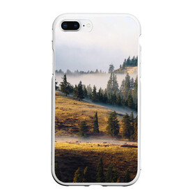 Чехол для iPhone 7Plus/8 Plus матовый с принтом Туман в горах в Тюмени, Силикон | Область печати: задняя сторона чехла, без боковых панелей | пейзаж