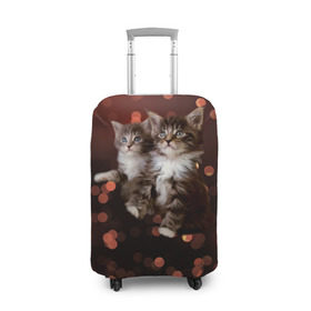 Чехол для чемодана 3D с принтом Котята в Тюмени, 86% полиэфир, 14% спандекс | двустороннее нанесение принта, прорези для ручек и колес | киска | кот | котёнок | кошка | прикольные картинки