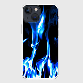 Чехол для iPhone 13 mini с принтом Огонь в Тюмени,  |  | пламя | синее | яркий