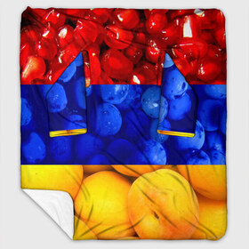 Плед с рукавами с принтом Флаг Армении в Тюмени, 100% полиэстер | Закругленные углы, все края обработаны. Ткань не мнется и не растягивается. Размер 170*145 | армения | гранат | персик | слива | страны | флаг армении | фрукты