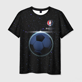 Мужская футболка 3D с принтом Евро 2016 01 (Космос) в Тюмени, 100% полиэфир | прямой крой, круглый вырез горловины, длина до линии бедер | 