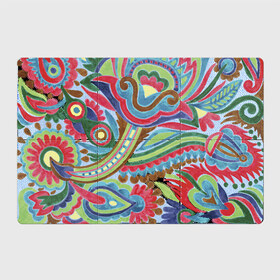 Магнитный плакат 3Х2 с принтом Хохлома красками в Тюмени, Полимерный материал с магнитным слоем | 6 деталей размером 9*9 см | народный | орнамент | роспись | традиционный