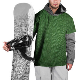 Накидка на куртку 3D с принтом Snake в Тюмени, 100% полиэстер |  | зеленый | змея | кожа | текстура