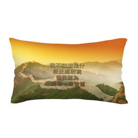Подушка 3D антистресс с принтом Великая Китайская стена в Тюмени, наволочка — 100% полиэстер, наполнитель — вспененный полистирол | состоит из подушки и наволочки на молнии | Тематика изображения на принте: иероглифы | китай