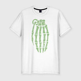 Мужская футболка премиум с принтом Граната в Тюмени, 92% хлопок, 8% лайкра | приталенный силуэт, круглый вырез ворота, длина до линии бедра, короткий рукав | 