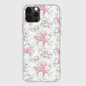 Чехол для iPhone 12 Pro Max с принтом Flower pattern в Тюмени, Силикон |  | белый | паттерн | розовый | цветы