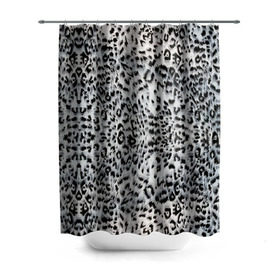 Штора 3D для ванной с принтом White Jaguar в Тюмени, 100% полиэстер | плотность материала — 100 г/м2. Стандартный размер — 146 см х 180 см. По верхнему краю — пластиковые люверсы для креплений. В комплекте 10 пластиковых колец | Тематика изображения на принте: барс | леопард | ягуар