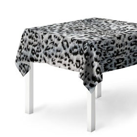 Скатерть 3D с принтом White Jaguar в Тюмени, 100% полиэстер (ткань не мнется и не растягивается) | Размер: 150*150 см | барс | леопард | ягуар