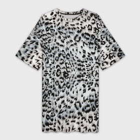 Платье-футболка 3D с принтом White Jaguar в Тюмени,  |  | Тематика изображения на принте: барс | леопард | ягуар