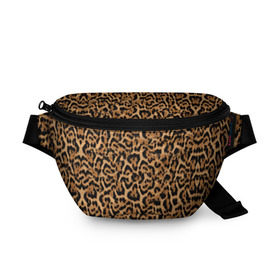 Поясная сумка 3D с принтом Jaguar в Тюмени, 100% полиэстер | плотная ткань, ремень с регулируемой длиной, внутри несколько карманов для мелочей, основное отделение и карман с обратной стороны сумки застегиваются на молнию | оцелот | пума | текстура | ягуар