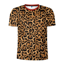 Мужская футболка 3D спортивная с принтом Jaguar в Тюмени, 100% полиэстер с улучшенными характеристиками | приталенный силуэт, круглая горловина, широкие плечи, сужается к линии бедра | оцелот | пума | текстура | ягуар