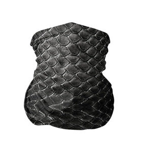 Бандана-труба 3D с принтом Черная кожа в Тюмени, 100% полиэстер, ткань с особыми свойствами — Activecool | плотность 150‒180 г/м2; хорошо тянется, но сохраняет форму | змея | текстура