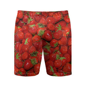 Мужские шорты 3D спортивные с принтом Клубнички в Тюмени,  |  | красный | летний | фото | ягода