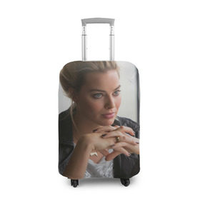 Чехол для чемодана 3D с принтом Робби в Тюмени, 86% полиэфир, 14% спандекс | двустороннее нанесение принта, прорези для ручек и колес | марго робби