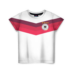Детская футболка 3D с принтом Сборная Германии по футболу в Тюмени, 100% гипоаллергенный полиэфир | прямой крой, круглый вырез горловины, длина до линии бедер, чуть спущенное плечо, ткань немного тянется | germany