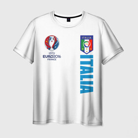 Мужская футболка 3D с принтом Евро 2016 в Тюмени, 100% полиэфир | прямой крой, круглый вырез горловины, длина до линии бедер | евро