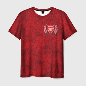 Мужская футболка 3D с принтом Arsenal в Тюмени, 100% полиэфир | прямой крой, круглый вырез горловины, длина до линии бедер | арсенал