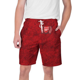 Мужские шорты 3D с принтом Arsenal в Тюмени,  полиэстер 100% | прямой крой, два кармана без застежек по бокам. Мягкая трикотажная резинка на поясе, внутри которой широкие завязки. Длина чуть выше колен | арсенал