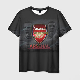 Мужская футболка 3D с принтом Arsenal. Fly Emirates в Тюмени, 100% полиэфир | прямой крой, круглый вырез горловины, длина до линии бедер | арсенал