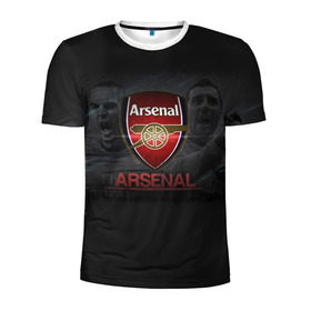 Мужская футболка 3D спортивная с принтом Arsenal. Fly Emirates в Тюмени, 100% полиэстер с улучшенными характеристиками | приталенный силуэт, круглая горловина, широкие плечи, сужается к линии бедра | арсенал