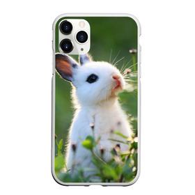 Чехол для iPhone 11 Pro Max матовый с принтом Кролик в Тюмени, Силикон |  | animal | baby | cute | flowers | fluffy | hare | lawn | little | meadow | rabbit | животное | заяц | кролик | луг | лужайка | маленький | малыш | милый | пушистый | цветы