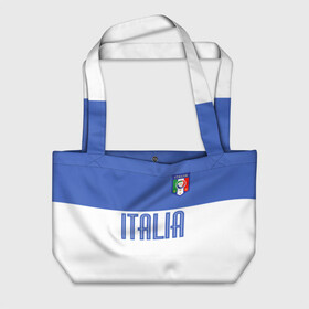 Пляжная сумка 3D с принтом Сборная Италии по футболу в Тюмени, 100% полиэстер | застегивается на металлическую кнопку; внутренний карман застегивается на молнию. Стенки укреплены специальным мягким материалом, чтобы защитить содержимое от несильных ударов
 | европы | италия
