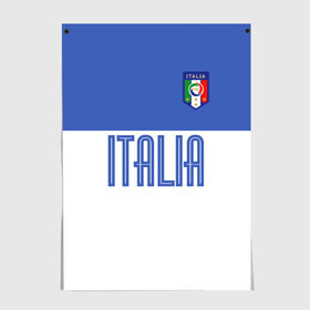 Постер с принтом Сборная Италии по футболу в Тюмени, 100% бумага
 | бумага, плотность 150 мг. Матовая, но за счет высокого коэффициента гладкости имеет небольшой блеск и дает на свету блики, но в отличии от глянцевой бумаги не покрыта лаком | европы | италия