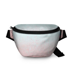 Поясная сумка 3D с принтом Pink Blue Gradient в Тюмени, 100% полиэстер | плотная ткань, ремень с регулируемой длиной, внутри несколько карманов для мелочей, основное отделение и карман с обратной стороны сумки застегиваются на молнию | blu | gradient | pink | голубое | градиент | розовое