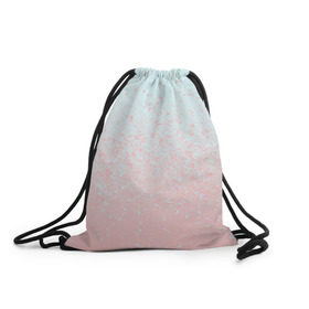 Рюкзак-мешок 3D с принтом Pink Blue Gradient в Тюмени, 100% полиэстер | плотность ткани — 200 г/м2, размер — 35 х 45 см; лямки — толстые шнурки, застежка на шнуровке, без карманов и подкладки | Тематика изображения на принте: blu | gradient | pink | голубое | градиент | розовое