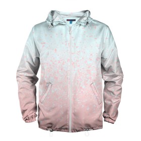 Мужская ветровка 3D с принтом Pink Blue Gradient в Тюмени, 100% полиэстер | подол и капюшон оформлены резинкой с фиксаторами, два кармана без застежек по бокам, один потайной карман на груди | blu | gradient | pink | голубое | градиент | розовое