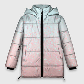 Женская зимняя куртка 3D с принтом Pink Blue Gradient в Тюмени, верх — 100% полиэстер; подкладка — 100% полиэстер; утеплитель — 100% полиэстер | длина ниже бедра, силуэт Оверсайз. Есть воротник-стойка, отстегивающийся капюшон и ветрозащитная планка. 

Боковые карманы с листочкой на кнопках и внутренний карман на молнии | blu | gradient | pink | голубое | градиент | розовое