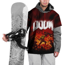 Накидка на куртку 3D с принтом Doom 2016 в Тюмени, 100% полиэстер |  | 