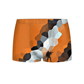 Мужские трусы 3D с принтом CS GO Asiimov camouflage в Тюмени, 50% хлопок, 50% полиэстер | классическая посадка, на поясе мягкая тканевая резинка | counter strike | камуфляж