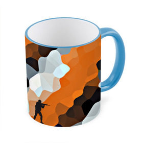 Кружка 3D с принтом CS GO Asiimov camouflage в Тюмени, керамика | ёмкость 330 мл | Тематика изображения на принте: counter strike | камуфляж