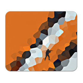 Коврик прямоугольный с принтом CS GO Asiimov camouflage в Тюмени, натуральный каучук | размер 230 х 185 мм; запечатка лицевой стороны | counter strike | камуфляж