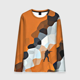 Мужской лонгслив 3D с принтом CS GO Asiimov camouflage в Тюмени, 100% полиэстер | длинные рукава, круглый вырез горловины, полуприлегающий силуэт | counter strike | камуфляж