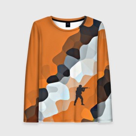 Женский лонгслив 3D с принтом CS GO Asiimov camouflage в Тюмени, 100% полиэстер | длинные рукава, круглый вырез горловины, полуприлегающий силуэт | counter strike | камуфляж