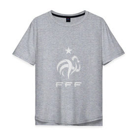 Мужская футболка хлопок Oversize с принтом Сборная Франции по футболу в Тюмени, 100% хлопок | свободный крой, круглый ворот, “спинка” длиннее передней части | 2016 | france | евро | европы | мира | франция | чемпионат