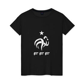 Женская футболка хлопок с принтом Сборная Франции по футболу в Тюмени, 100% хлопок | прямой крой, круглый вырез горловины, длина до линии бедер, слегка спущенное плечо | 2016 | france | евро | европы | мира | франция | чемпионат