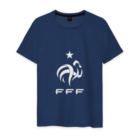 Мужская футболка хлопок с принтом Сборная Франции по футболу в Тюмени, 100% хлопок | прямой крой, круглый вырез горловины, длина до линии бедер, слегка спущенное плечо. | 2016 | france | евро | европы | мира | франция | чемпионат