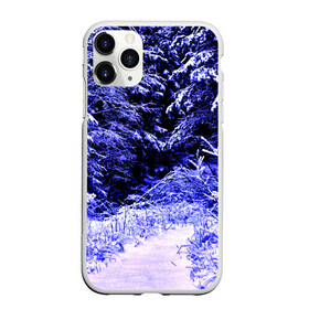 Чехол для iPhone 11 Pro Max матовый с принтом Лес в Тюмени, Силикон |  | Тематика изображения на принте: ёлка | ель | зима | природа | снег | снежный | фиолетовый