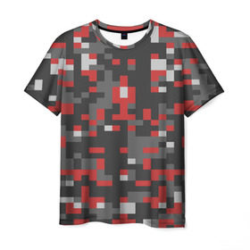 Мужская футболка 3D с принтом Городской камуфляж 3 в Тюмени, 100% полиэфир | прямой крой, круглый вырез горловины, длина до линии бедер | camo | pixel | urban | камо