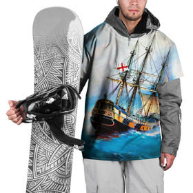 Накидка на куртку 3D с принтом Корабль в Тюмени, 100% полиэстер |  | вода | море | океан | парусник