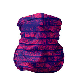 Бандана-труба 3D с принтом Bricks в Тюмени, 100% полиэстер, ткань с особыми свойствами — Activecool | плотность 150‒180 г/м2; хорошо тянется, но сохраняет форму | кирпич | лиловый | стена