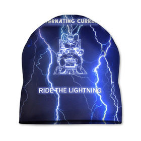 Шапка 3D с принтом Metallica - Ride the Lightning в Тюмени, 100% полиэстер | универсальный размер, печать по всей поверхности изделия | album | metal | metallica | ride the lightning | rock | альбом | метал | металлика | молния | рок