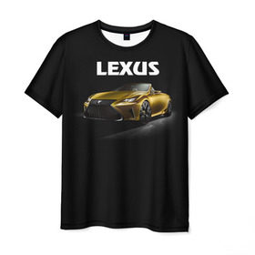 Мужская футболка 3D с принтом Lexus в Тюмени, 100% полиэфир | прямой крой, круглый вырез горловины, длина до линии бедер | Тематика изображения на принте: lexus | авто | автомобиль | лексус | машина