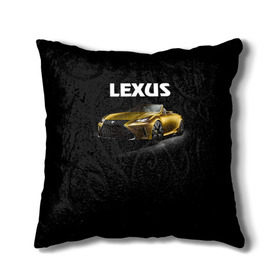 Подушка 3D с принтом Lexus в Тюмени, наволочка – 100% полиэстер, наполнитель – холлофайбер (легкий наполнитель, не вызывает аллергию). | состоит из подушки и наволочки. Наволочка на молнии, легко снимается для стирки | lexus | авто | автомобиль | лексус | машина
