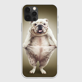Чехол для iPhone 12 Pro Max Бульдог английский: в Тюмени, Силикон |  | animals | breed | dog | english bulldog | funny | joke | pants | surrealism | бульдог английский | животное | порода | прикол | собака | сюрреализм | шутка