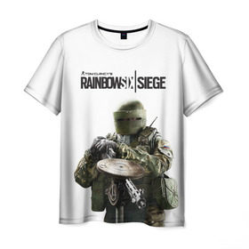 Мужская футболка 3D с принтом Rainbow Six Siege в Тюмени, 100% полиэфир | прямой крой, круглый вырез горловины, длина до линии бедер | Тематика изображения на принте: rainbow six | tom clancy’s